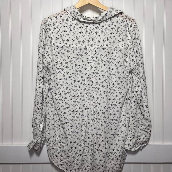 Velvet Heart Women's Long Sleeve Floral Print Shirt Blouse Button Down Hi Low - Picture 3 of 9